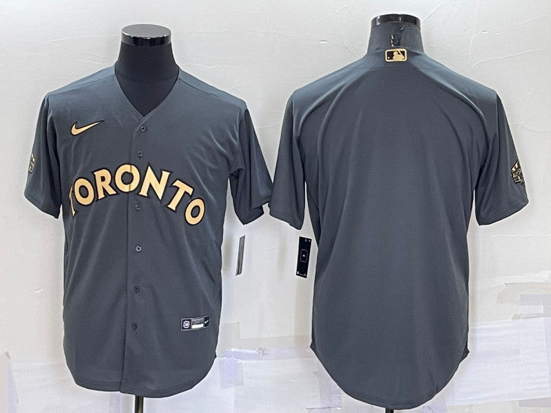 Custom Toronto Blue Jays charcoal All-Star jersey