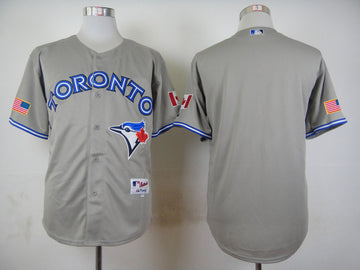 Custom Toronto Blue Jays grey jersey