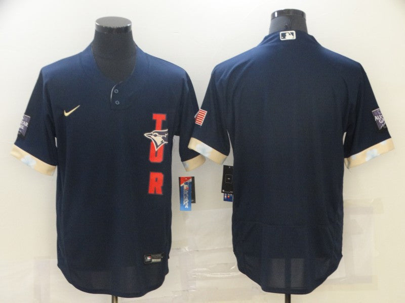 Custom Toronto Blue Jays navy All-Star jersey