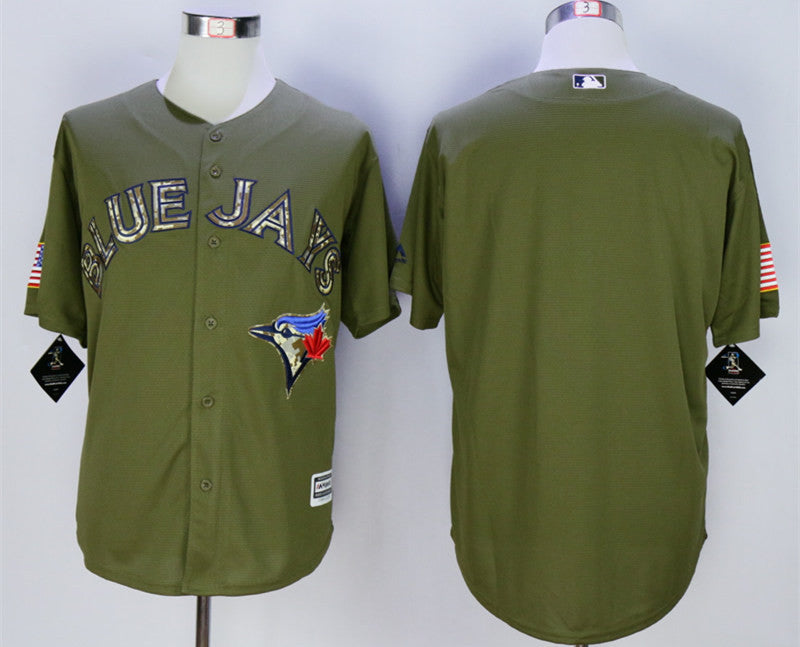 Custom Toronto Blue Jays olive jersey