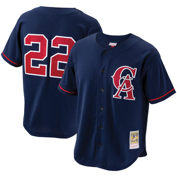Bo Jackson Los Angeles Angels navy Cooperstown jersey