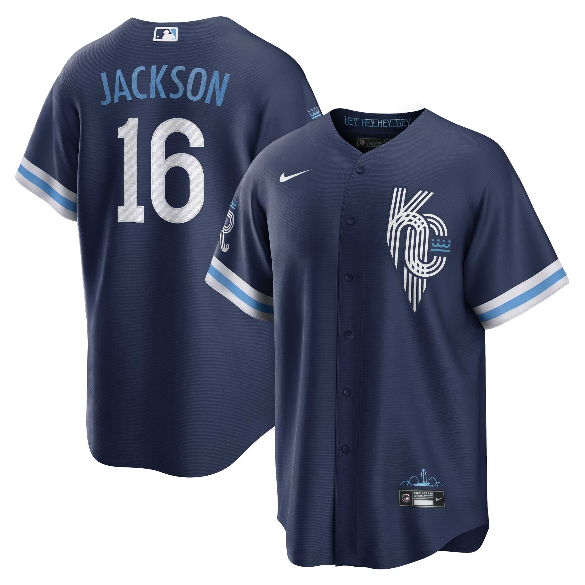 Bo Jackson Kansas City Royals navy City Connect jersey