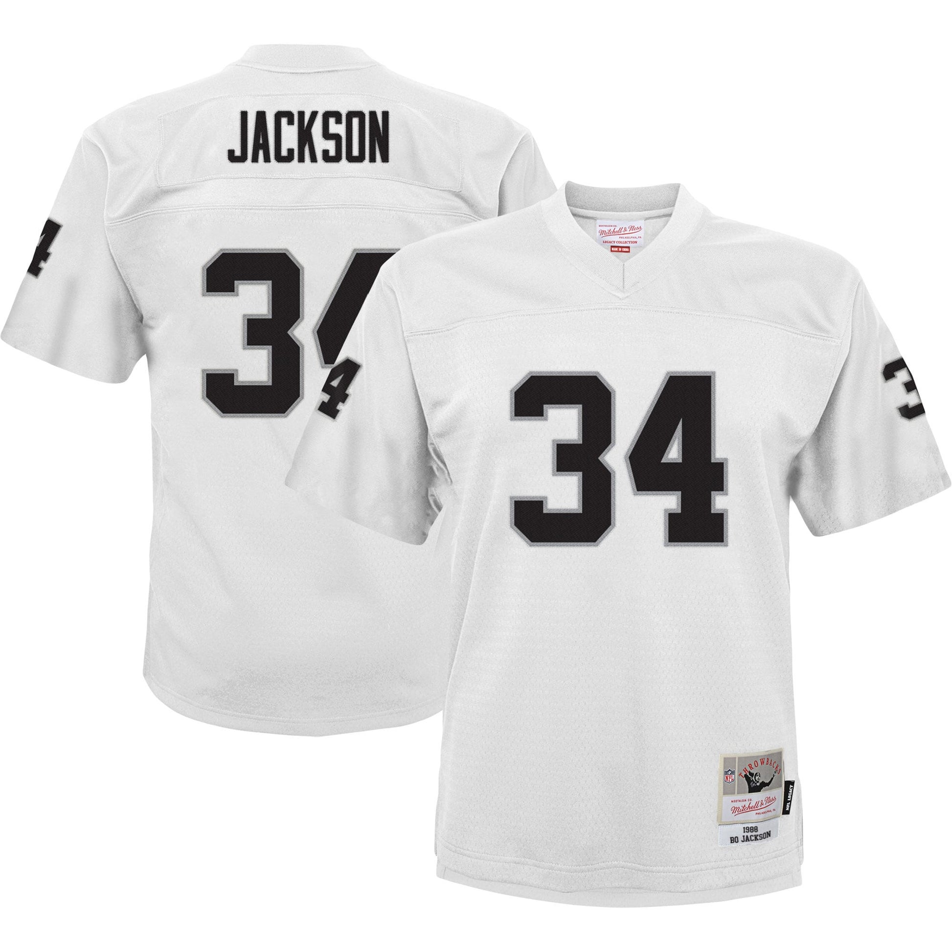 Bo Jackson Las Vegas Raiders white jersey