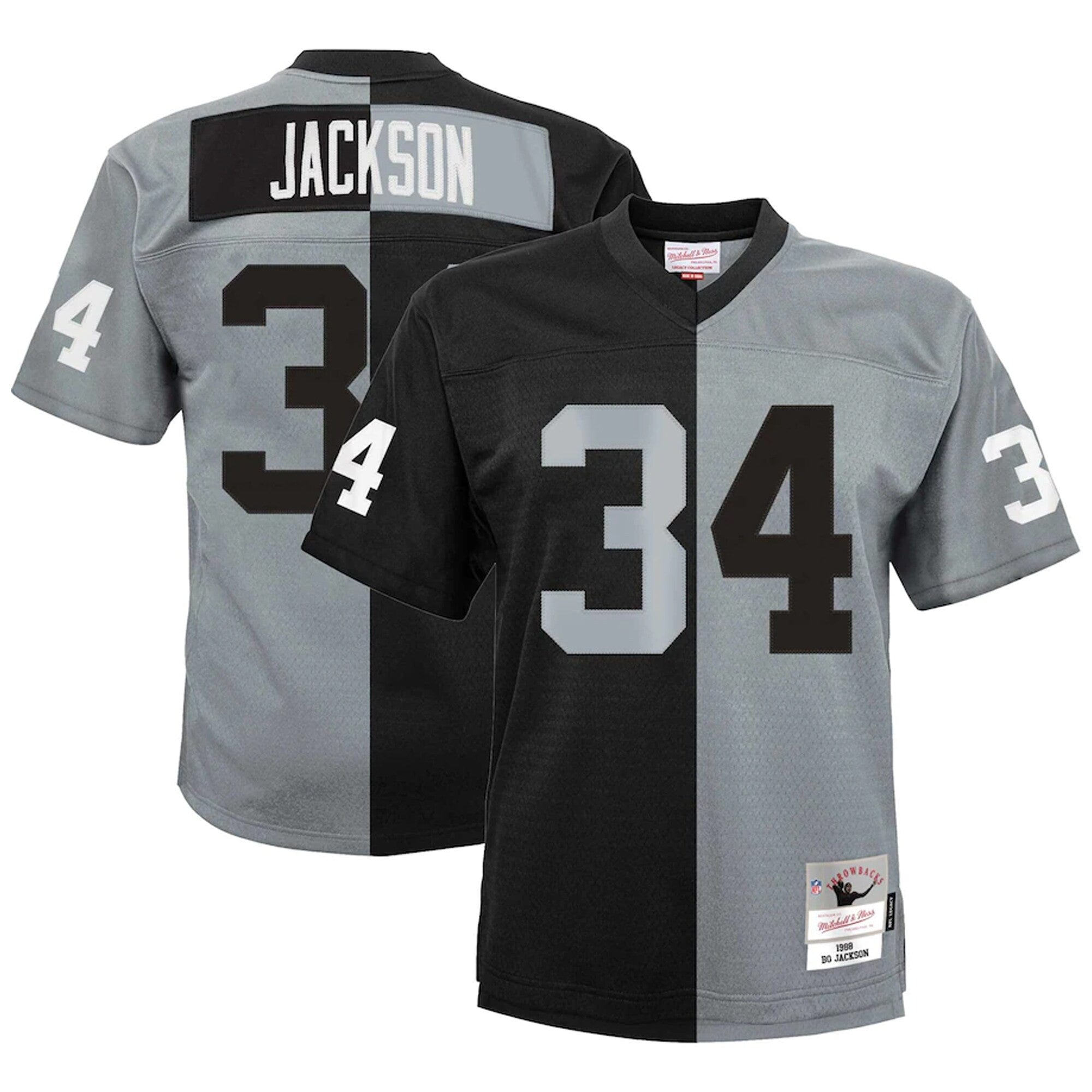 Bo Jackson Las Vegas Raiders black Split jersey