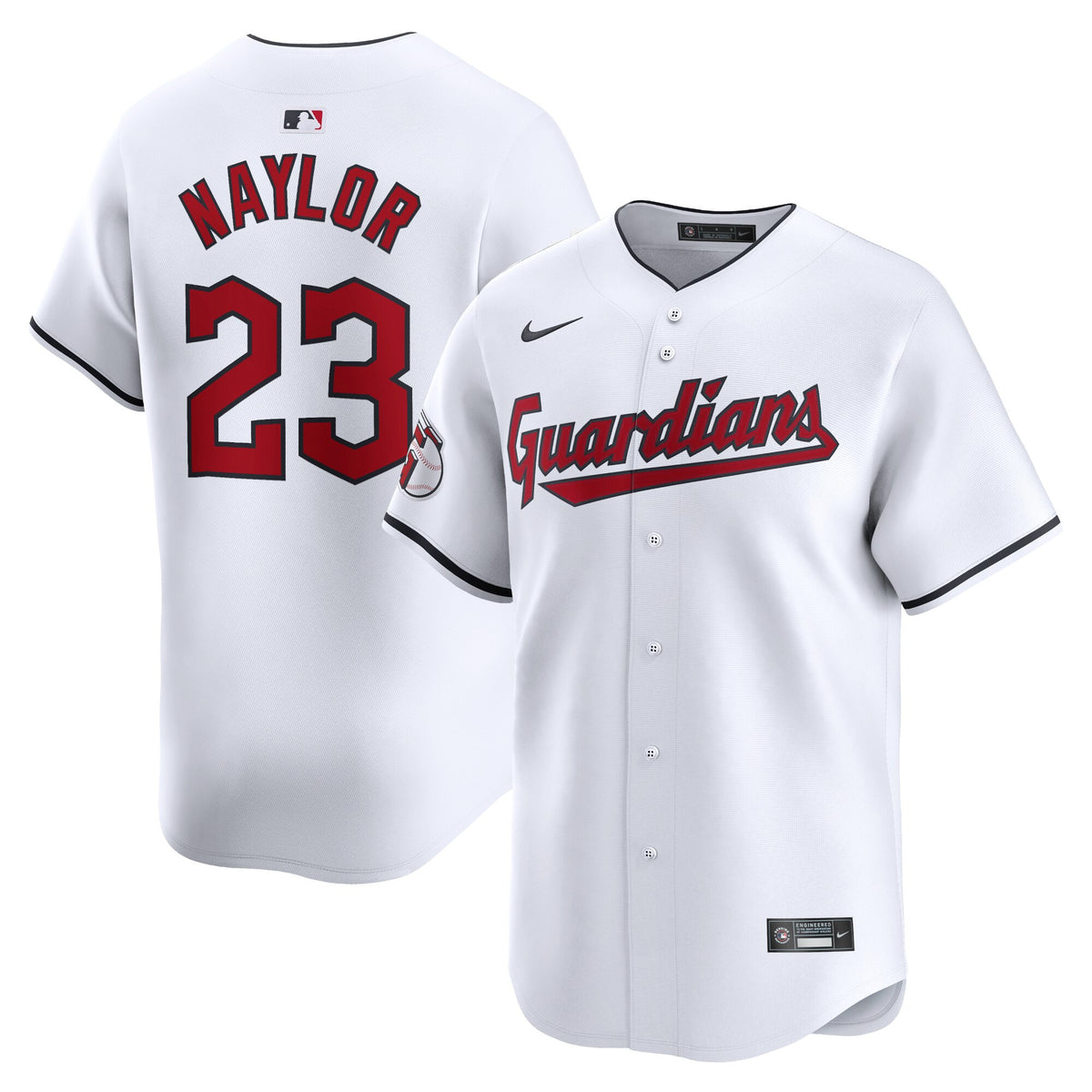 Bo Naylor Cleveland Guardians white Limited jersey