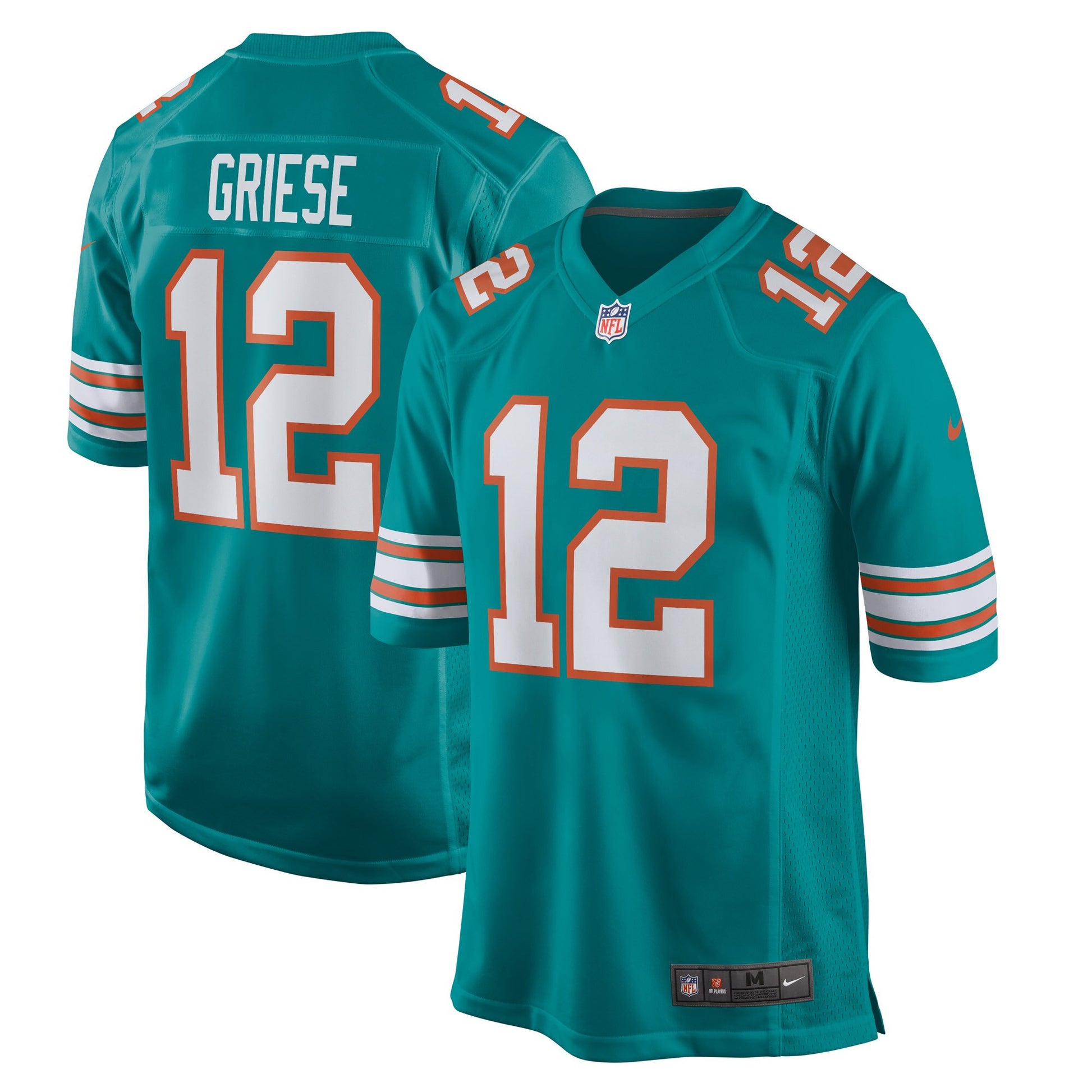 Bob Griese Miami Dolphins aqua jersey
