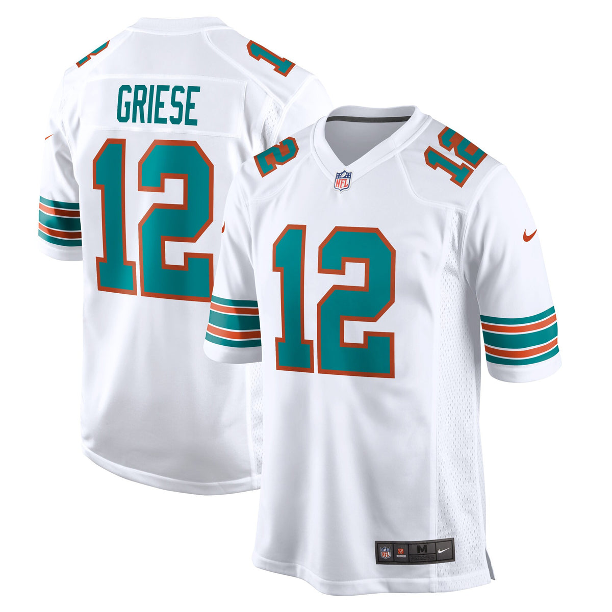 Bob Griese Miami Dolphins white jersey