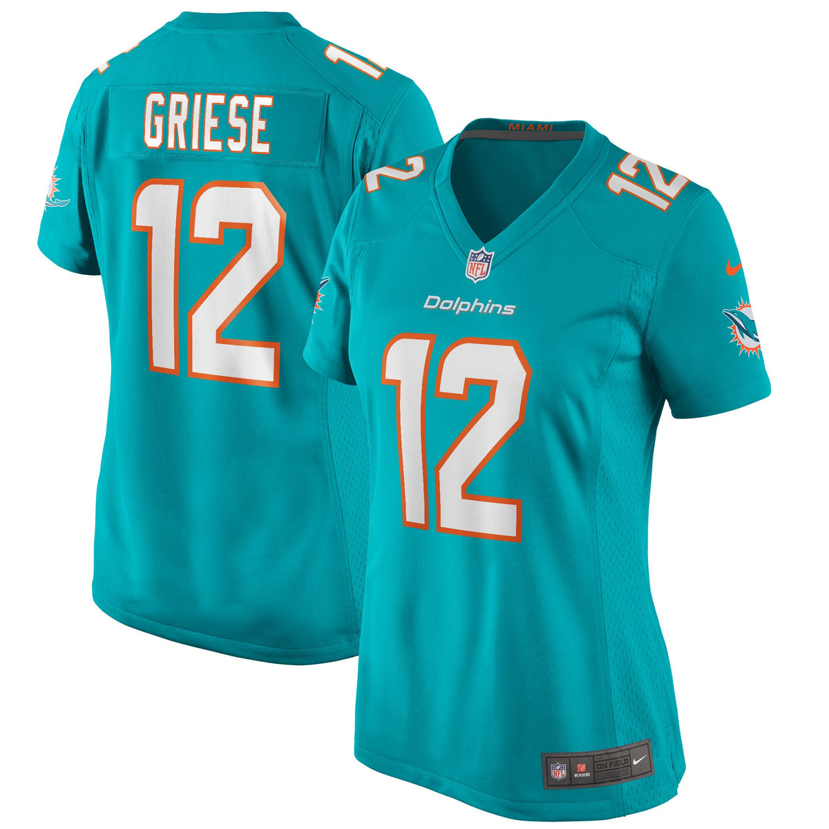 Bob Griese Miami Dolphins aqua Game jersey