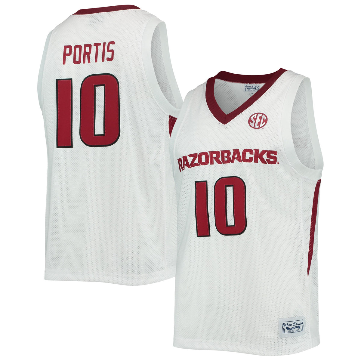 Bobby Portis Original Arkansas Razorbacks white Retro jersey