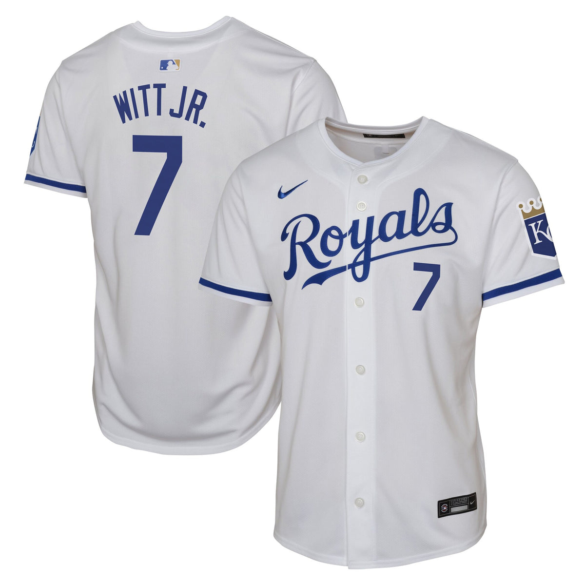 Bobby Witt Jr Kansas City Royals white Limited jersey