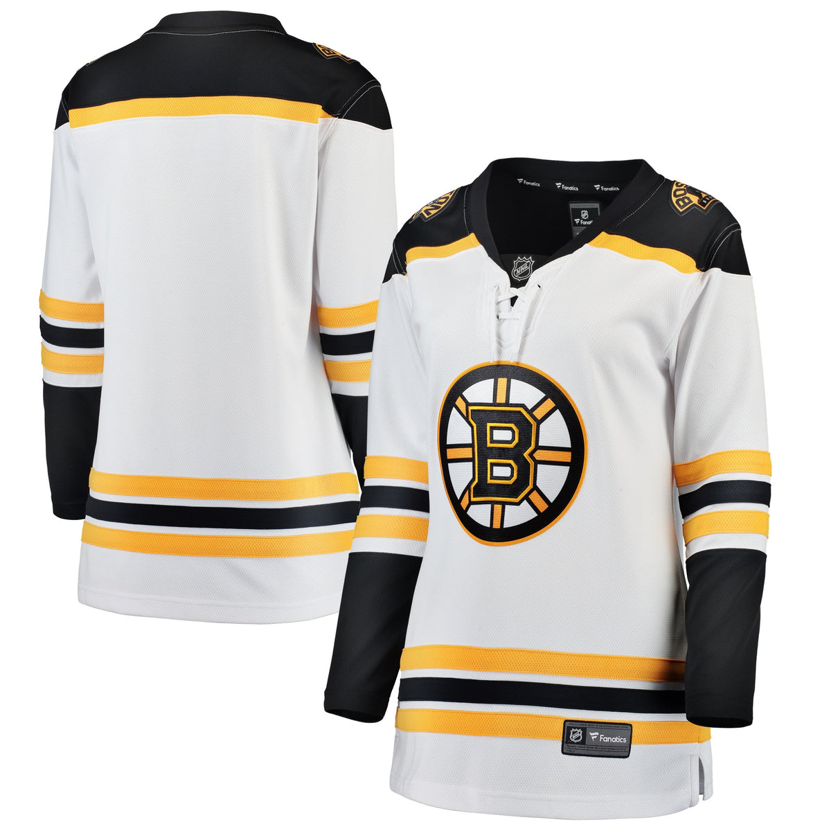 Boston Bruins white Away jersey