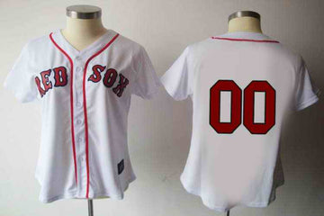 Blank White Boston Red Sox red jersey