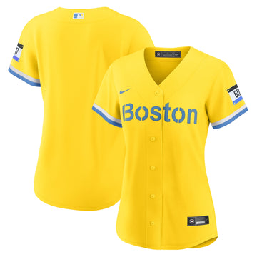 Boston Red Sox gold City Connect jersey