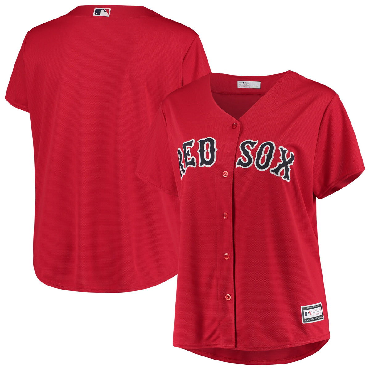Plus Size Boston Red Sox red Alternate jersey