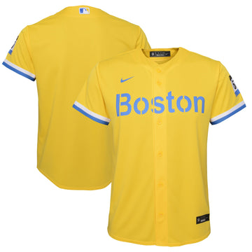 Boston Red Sox gold City Connect jersey