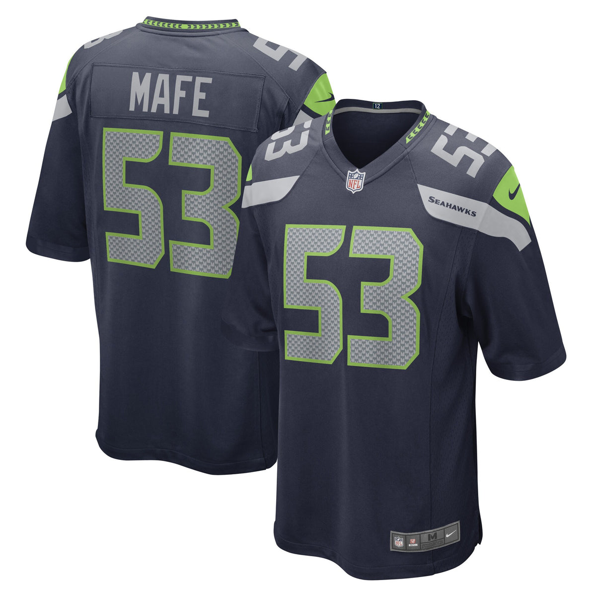 Boye Mafe Seattle Seahawks navy Game jersey