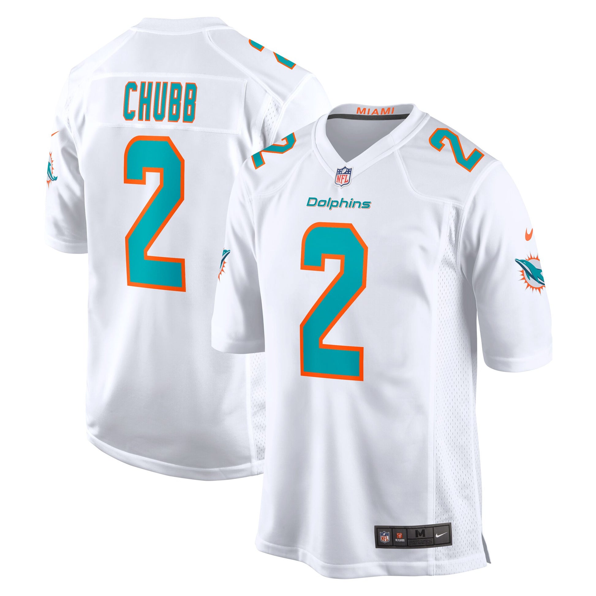 Bradley Chubb Miami Dolphins white Game jersey