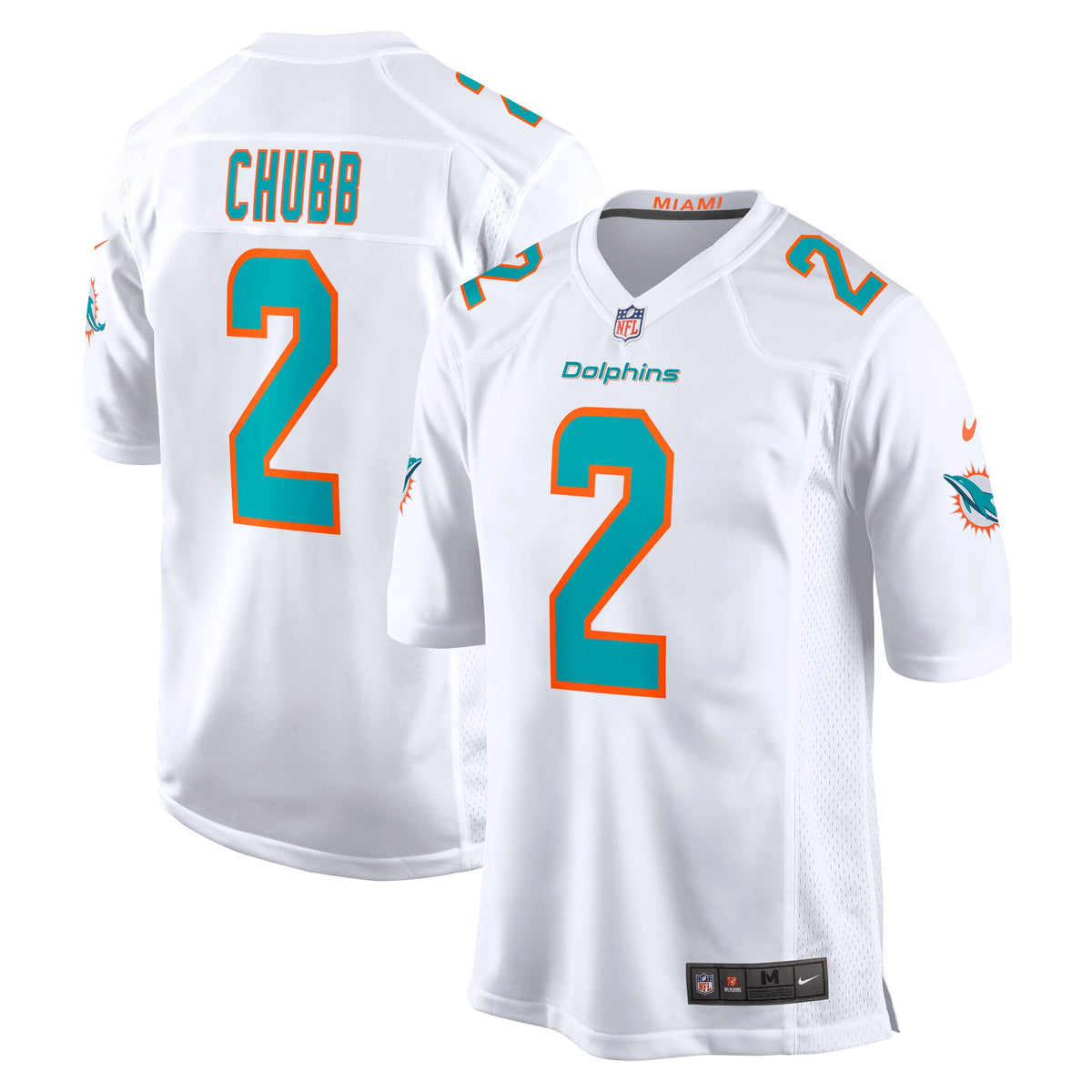 Bradley Chubb Miami Dolphins white Game jersey
