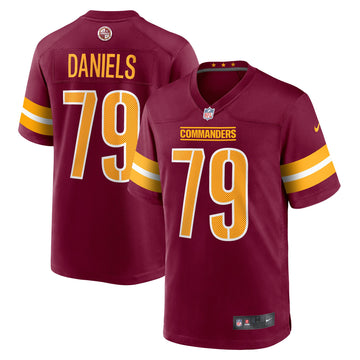 Braeden Daniels Washington Commanders burgundy jersey