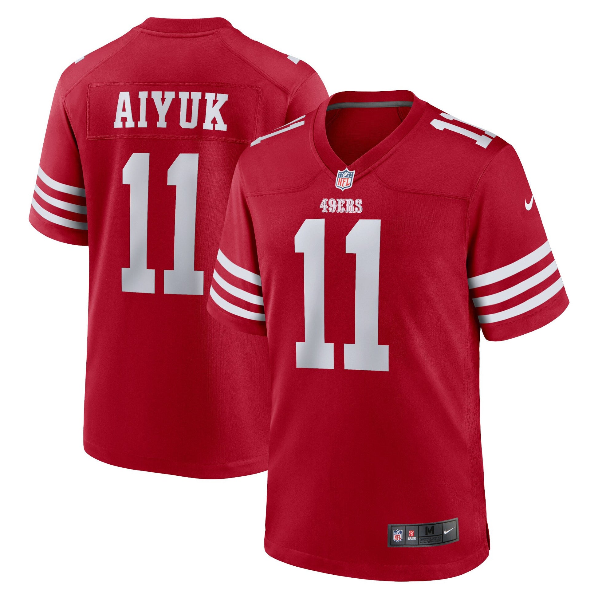 Brandon Aiyuk San Francisco 49ers scarlet jersey