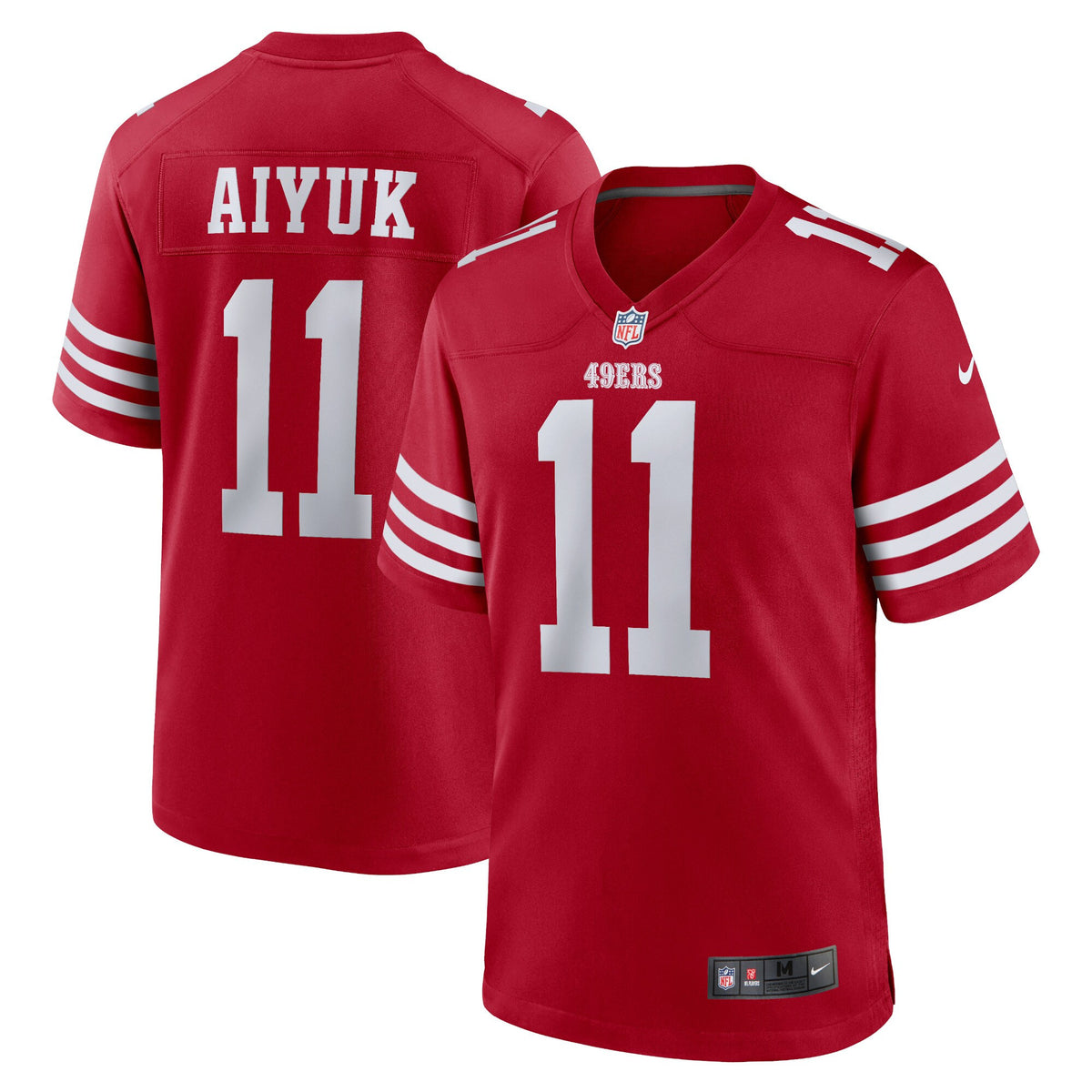 Brandon Aiyuk San Francisco 49ers scarlet jersey