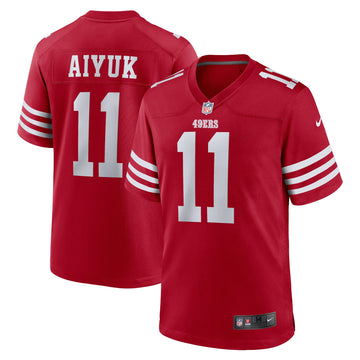 Brandon Aiyuk San Francisco 49ers scarlet jersey