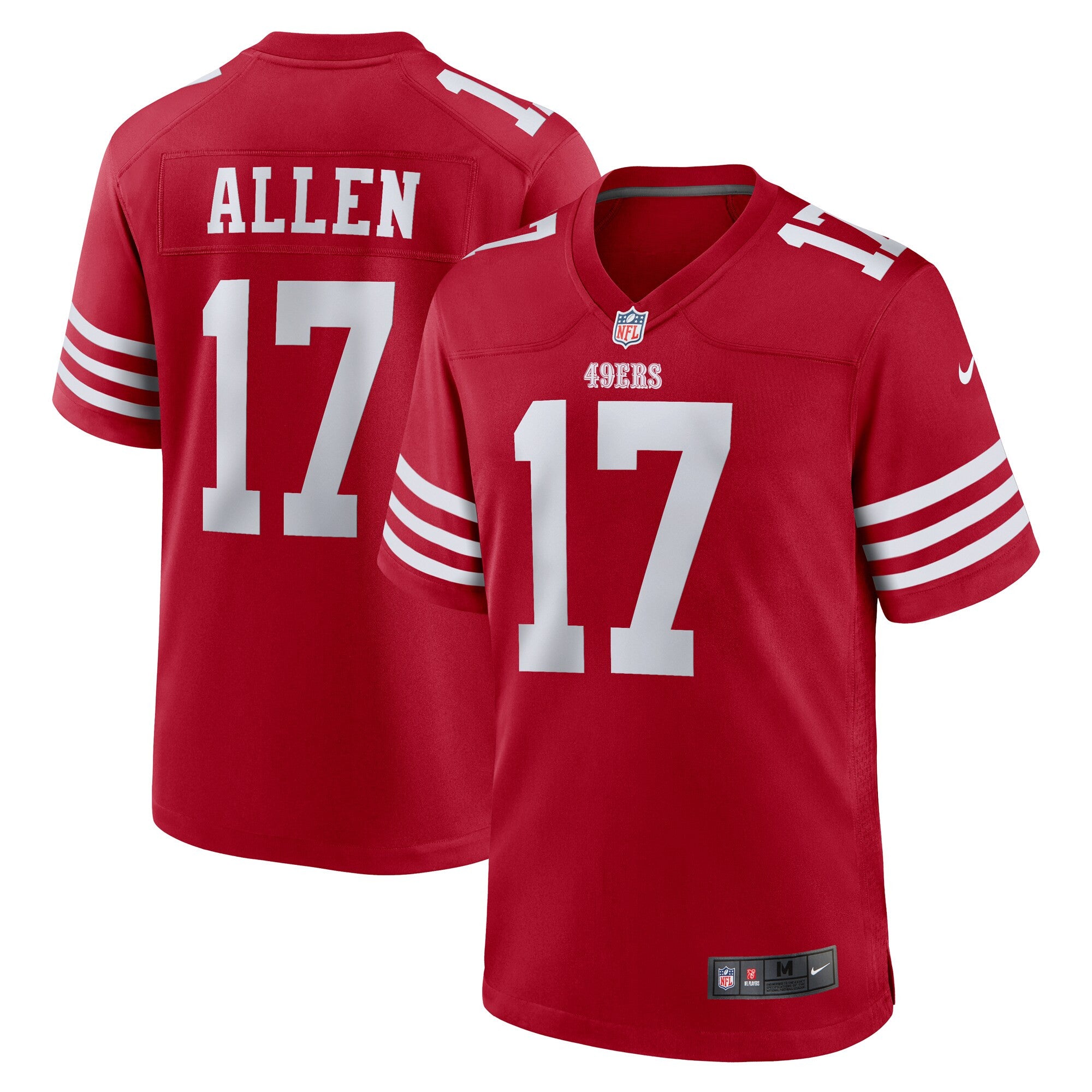 Brandon Allen San Francisco 49ers scarlet jersey