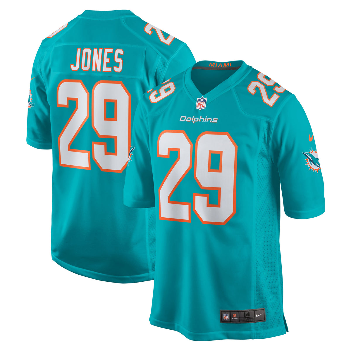 Brandon Jones Miami Dolphins aqua jersey