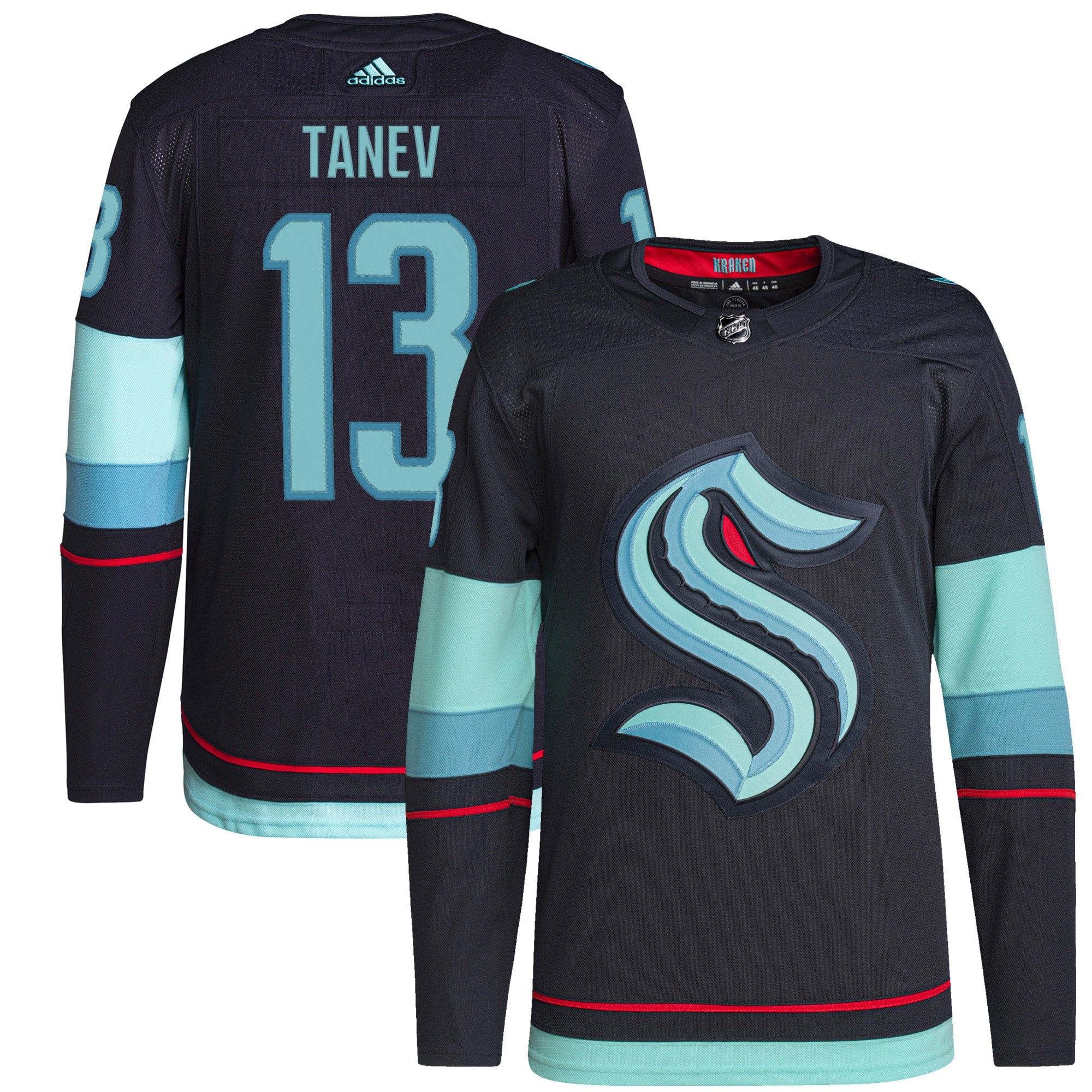 Brandon Tanev Seattle Kraken navy Home jersey
