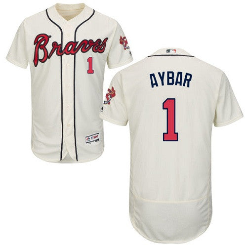 Erick Aybar Atlanta Braves cream jersey