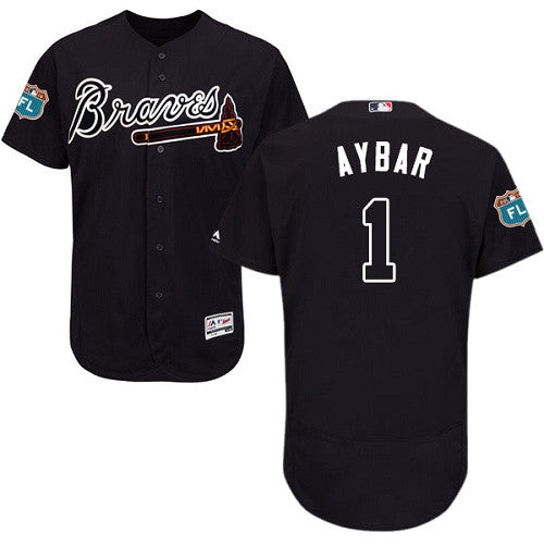 Erick Aybar Atlanta Braves navy jersey