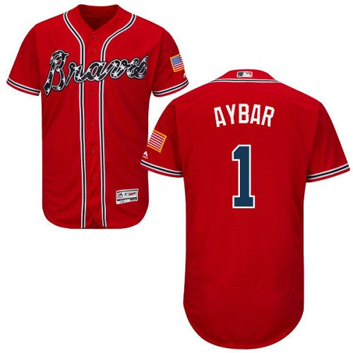 Erick Aybar Atlanta Braves red jersey