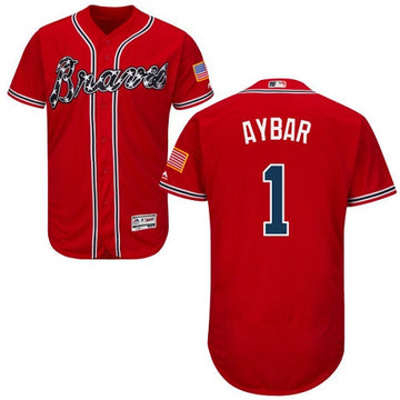 Erick Aybar Atlanta Braves red jersey