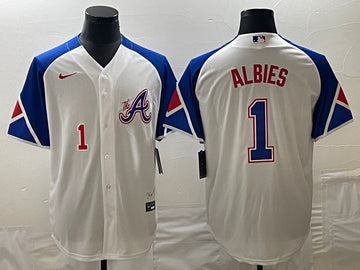 Ozzie Albies Atlanta Braves white City Connect jersey