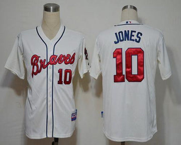 Chipper Jones Atlanta Braves cream jersey