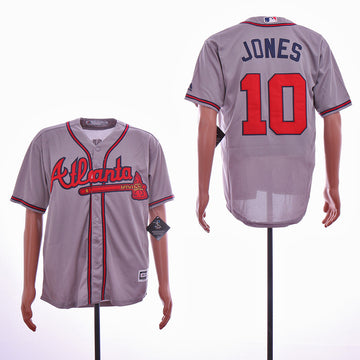 Chipper Jones Atlanta Braves gray jersey