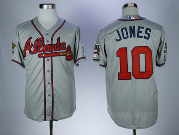Chipper Jones Atlanta Braves gray jersey