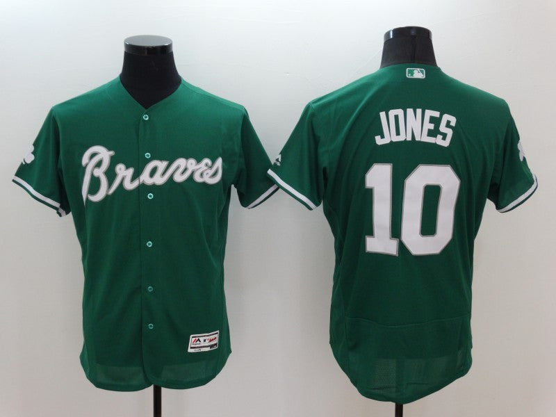 Chipper Jones Atlanta Braves green jersey