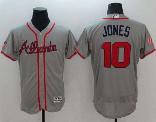 Chipper Jones Atlanta Braves grey Fashion jersey