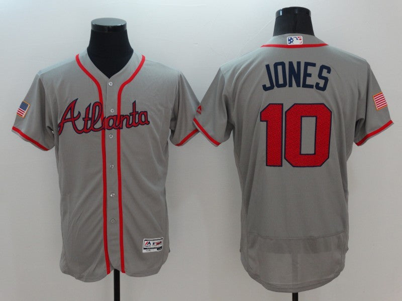 Chipper Jones Atlanta Braves grey Fashion jersey