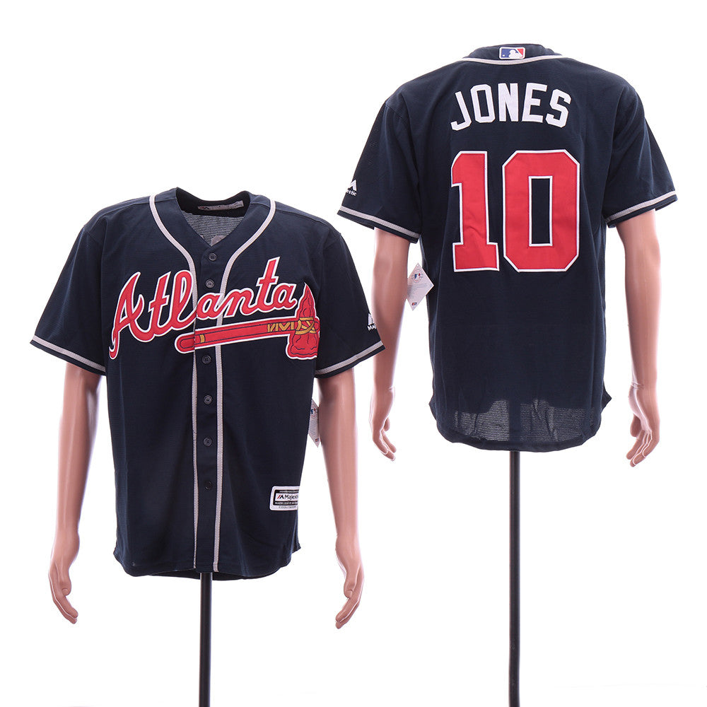 Chipper Jones Atlanta Braves navy jersey