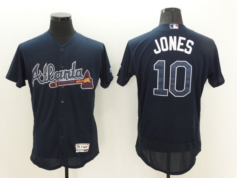 Chipper Jones Atlanta Braves navy jersey