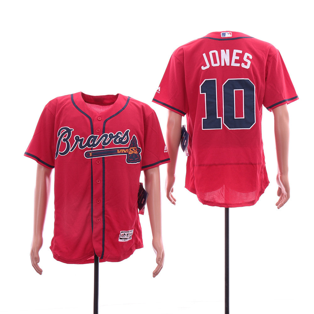 Chipper Jones Atlanta Braves red jersey