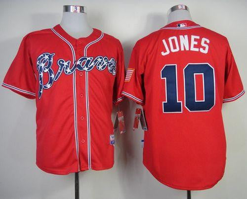 Chipper Jones Atlanta Braves red jersey