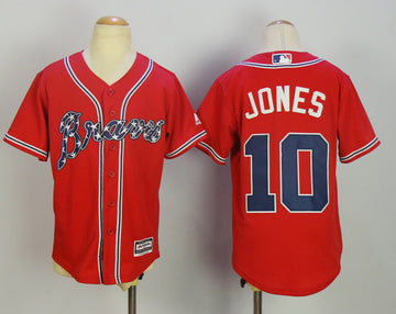 Chipper Jones Atlanta Braves red jersey