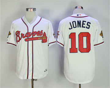 Chipper Jones Atlanta Braves white Throwback jersey