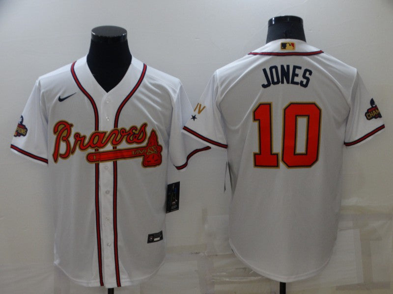 Chipper Jones Atlanta Braves white jersey