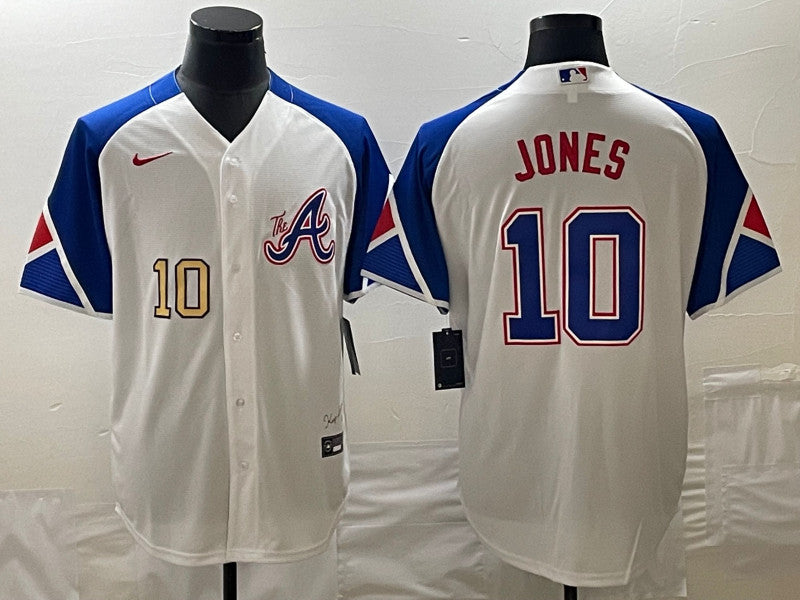 Chipper Jones Atlanta Braves white City Connect jersey