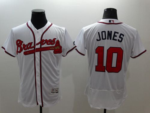 Chipper Jones Atlanta Braves white Authentic jersey