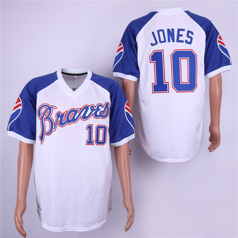 Chipper Jones Atlanta Braves white Throwback jersey